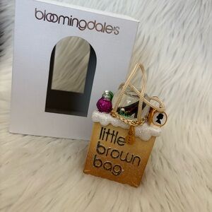 Bloomingdale’s Little Brown Bag Shopping Bag Snowglobe Ornament
